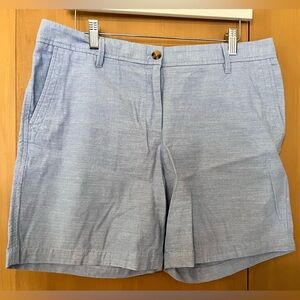 Talbots women’s relaxed 7” chino shorts, Chambray, size 8, NWT